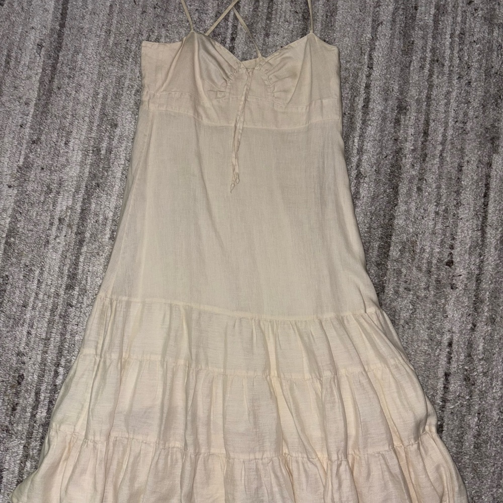 Women’s French Connection Spaghetti Strap Cream Dress - Size 4